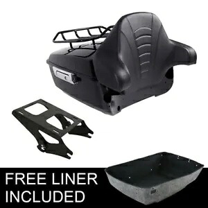 ブラックキングパック トランクパッドラック ハーレーツアーパックロードキンググライド 2014-2024用 Black King Pack Trunk Pad Rack Fit For Harley Tour Pak Road King Glide 2014-2024 【並行輸入品】