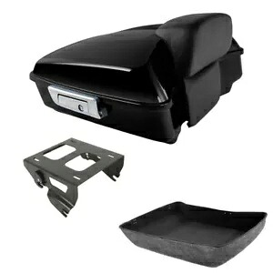 みじん切りトランク背もたれパッドソロマウントラックハーレーツーリングツアーパック14-24に適合 Chopped Trunk Backrest Pad Solo Mount Rack Fit For Harley Touring Tour Pak 14-24 【並行輸入品】