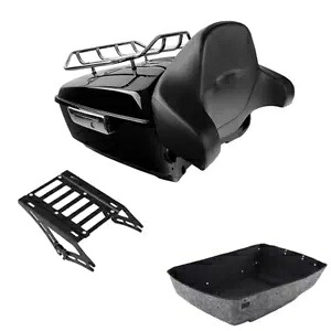 キング トランク ラック バックレスト パッド マウント ハーレー ツアー パック ストリート グライド 2014-24 に適合 King Trunk Rack Backrest Pad Mount Fit For Harley Tour Pak Street Glide 2014-24 【並行輸入品】