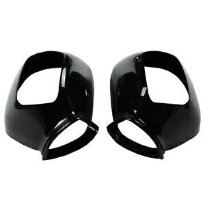 ブラック バックミラー ケース カバー ハウジング ホンダ ゴールドウィング GL1800 2001-17用 Black Rear View Mirrors Case Cover Housing Fit for Honda GOLDWING GL1800 2001-17 【並行輸入品】