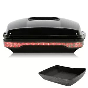 チョップドパックトランクスモーク LED テールライト ハーレーツアーパックツーリング 14-2023 に適合 Chopped Pack Trunk Smoked LED Tail Light Fit For Harley Tour Pak Touring 14-2023 【並行輸入品】