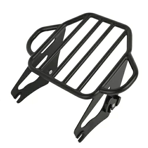 2 アップ ブラック 荷物ラック ハーレー ツアー パック ロード ストリート エレクトラグライド 09-23 に適合 2-Up Black Luggage Rack Fits For Harley Tour Pak Road Street Electra Glide 09-23 【並行輸入品】