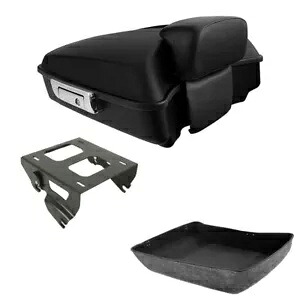 マットチョップトランクバックレストソロマウントハーレーツアーパックツーリング 14-2024 に適合 Matte Chopped Trunk Backrest Solo Mount Fit For Harley Tour Pak Touring 14-2024 【並行輸入品】