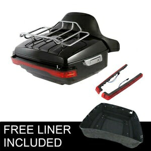 キングトランクバックレスト LED テールライトハーレーツアーパックロードグライド 2014-2024 に適合 King Trunk Backrest LED Tail Lights Fit For Harley Tour Pak Road Glide 2014-2024 【並行輸入品】