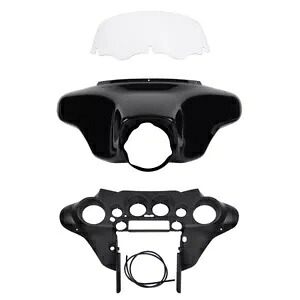 インナーアウターバットウィングフェアリング 8インチ フロントガラス ハーレーストリートグライド 1996-2013 に適合 Inner Outer Batwing Fairing 8\