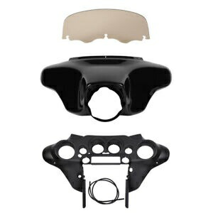 バットウィング インナー アウター カウル フェアリング 8 インチ フロントガラス ハーレー ツーリング 1996-2013 に適合 Batwing Inner Outer Cowl Fairing 8'' Windscreen Fit For Harley Touring 1996-2013 【並行輸入品】
