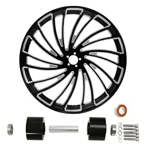 23インチ x3.5インチ フロントホイールリム & デュアルディスクハブ ハーレーロードグライド ABS 08-24 に適合 23\