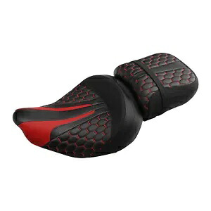 ブラック レッド 運転席 & 助手席 インディアン チーフテン スプリングフィールド 2014-2023 に適合 Black Red Driver & Passenger Seat Fit For Indian Chieftain Springfield 2014-2023 【並行輸入品】