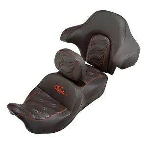 運転席&助手席バックレスト ハーレーツーリングストリートグライド14-23用 ブラウン Driver & Passenger Seat Backrest Fit For Harley Touring Street Glide 14-23 Brown 【並行輸入品】