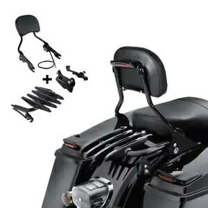 シーシーバー 荷物ラック ブレーキ ライト & ドッキング ハーレー ロード グライド 2009-2013 に適合 Sissy Bar Luggage Rack Brake Light & Docking Fit For Harley Road Glide 2009-2013 【並行輸入品】