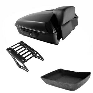 ブラックチョップドトランクバックレストマウント ハーレーロードグライド 2014-2024 ツアーパックに適合 Black Chopped Trunk Backrest Mount Fit For Harley Road Glide 2014-2024 Tour Pak 【並行輸入品】