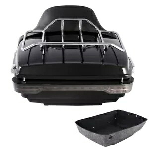 キング トランクパッド トップラック LED ブレーキライト ハーレー ツアーパック ツーリング 14-2024用 King Trunk Pad Top Rack LED Brake Light Fit For Harley Tour Pak Touring 14-2024 【並行輸入品】