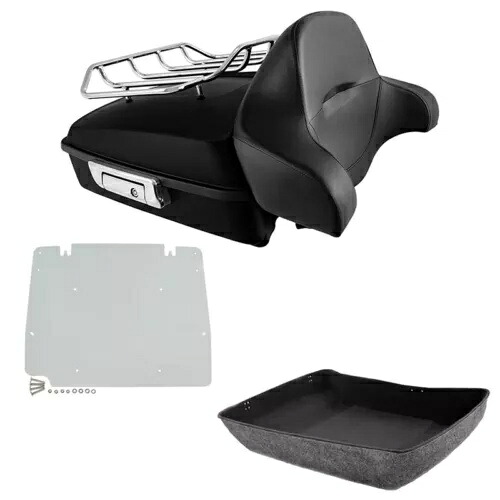 みじん切りトランク背もたれレールラックプレートハーレーツアーパックロードキング14-2024に適合 Chopped Trunk Backrest Rail Rack Plate Fit For Harley Tour Pak Road King 14-2024 【並行輸入品】