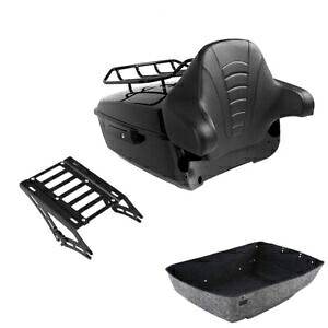ブラックキングパック トランクパッドマウントラック ハーレーストリートグライドツアーパック 14-24用 Black King Pack Trunk Pad Mount Rack Fit For Harley Street Glide Tour Pak 14-24 【並行輸入品】