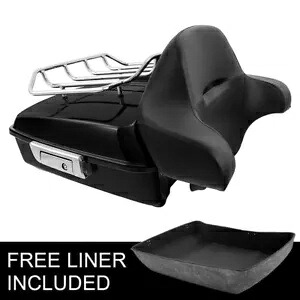 マウントラックバックレスト付きチョップドトランク ハーレーツアーパックエレクトラグライド14-24に適合 Chopped Trunk w/ Mount Rack Backrest Fit For Harley Tour Pak Electra Glide 14-24 【並行輸入品】