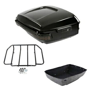 キングパック トランクブレーキ LED ライトラック ハーレーツアーパックツーリング 14-24 ブラックに適合 King Pack Trunk Brake LED Light Rack Fit For Harley Tour Pak Touring 14-24 Black 【並行輸入品】