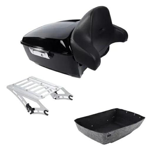 キングトランクバックレストクロームマウントラックハーレーツアーパックストリートグライド14-24に適合 King Trunk Backrest Chrome Mount Rack Fit For Harley Tour Pak Street Glide 14-24 【並行輸入品】