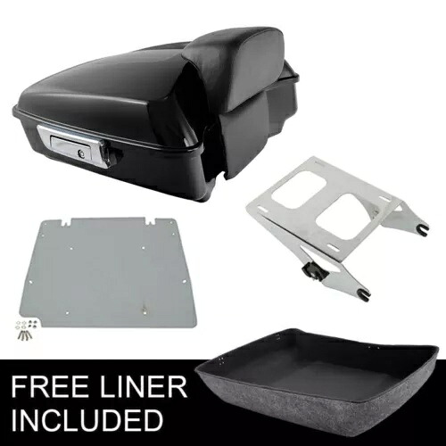 みじん切りトランクバックレストラックプレートハーレーツアーパックストリートグライド2014-2024に適合 Chopped Trunk Backrest Rack Plate Fit For Harley TourPak Street Glide 2014-2024 【並行輸入品】