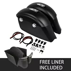 インディアン チーフテン ダークホース用マット サドルバッグ 電子ラッチ & カーペット ライナー Matte Saddlebags Electronic Latch & Carpet Liner For Indian Chieftain Dark Horse 【並行輸入品】
