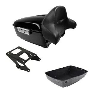 ブラック キング トランク バックレスト パッド マウント ハーレー ツアー パック ロード グライド 2014-2024 に適合 Black King Trunk Backrest Pad Mount Fit For Harley Tour Pak Road Glide 2014-2024 【並行輸入品】