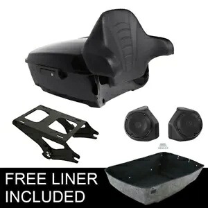 キング トランク スピーカー ラック バックレスト パッド ハーレー ツアー パック ストリート グライド 14-24 に適合 King Trunk Speakers Rack Backrest Pad Fit For Harley Tour Pak Street Glide 14-24 【並行輸入品】