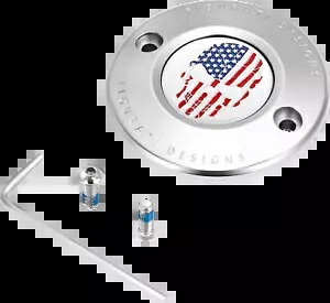 Figurati Designs スカル アメリカ国旗タイミングカバー 2017-2022 ハーレー M8 用 Figurati Designs Skull American Flag Timing Cover for 2017-2022 Harley M8 【並行輸入品】