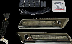 カスタムダイナミクス LED クロームサドルバッグラッチライトは、2014-2023 ハーレーツーリングに適合します。 Custom Dynamics LED Chrome Saddlebag Latch Lights fits 2014-2023 Harley Touring 【並行輸入品】