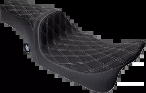 Drag Specialtys プレデター シルバー ダイヤモンド シート 2008-2023 ハーレー ツーリング FLHX に適合 Drag Specialties Predator Silver Diamond Seat fits 2008-2023 Harley Touring FLHX 【並行輸入品】