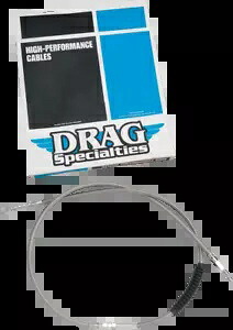 Drag Specialty 編組 62 11/16 インチ クラッチ ケーブルは、87-06 ハーレー ツーリング FLHT に適合します。 Drag Specialties Braided 62 11/16\