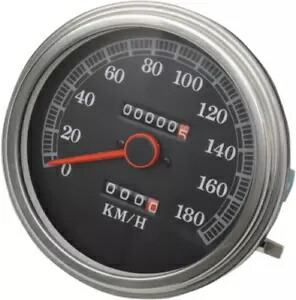 Drag Specialty 5 インチメカニカルダッシュマウント KMH スピードメーターは 1989-1995 ハーレーに適合 Drag Specialties 5\