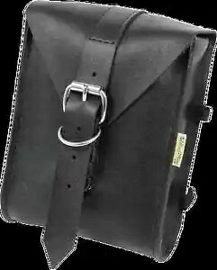 ウィリー & マックス ミニ ブラック レザー オートバイ シーシーバー ツール バッグ ハーレーダビッドソン Willie & Max Mini Black Leather Motorcycle Sissy Bar Tool Bag Harley Davidson 【並行輸入品】