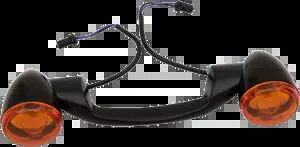 Drag Specialty ブラック リア ウインカー キット 1999-2022 ハーレーダビッドソンに適合 Drag Specialties Black Rear Turn Signal Kit fits 1999-2022 Harley Davidson 【並行輸入品】