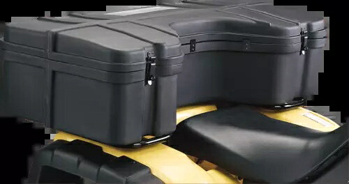Moose ブラック ATV 後部荷物ラック ロック可能なラッチ貨物収納トランク ボックス Moose Black ATV Rear Luggage Rack Lockable Latch Cargo Storage Trunk Box 【並行輸入品】