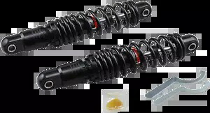 Drag Specialtys ブラック 13 インチ ヘビーデューティ プレミアム ショック 1984-23 ハーレー ツーリング用 Drag Specialties Black 13\\\