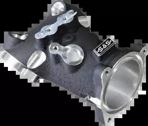 S&S パフォーマンス ブラック 55mm CNC ポートマニホールド 2017-2023 ハーレーダビッドソン M8 用 S&S Performance Black 55mm CNC Ported Manifold for 2017-2023 Harley Davidson M8 【並行輸入品】