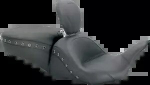 Mustang スタッズ付きローダウン シート & バックレストは、2008 ～ 2023 年ハーレー ツーリング ロード グライドに適合します。 Mustang Studded Lowdown Seat & Backrest fits 2008-2023 Harley Touring Road Glide 【並行輸入品】
