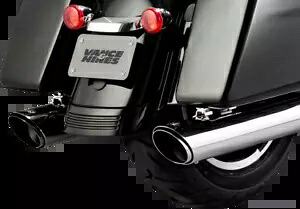 Vance & Hines ツイン スラッシュ 4 インチ クローム エキゾースト マフラー 2017-21 ハーレー ツーリングに適合 Vance & Hines Twin Slash 4\