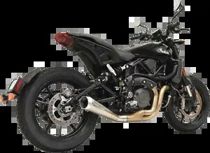 Bassani ステンレススチール ローマウント スリップオンマフラー 2019-2020 Indian FTR 1200 に適合 Bassani Stainless Steel Low Mount Slip on Muffler fits 2019-2020 Indian FTR 1200 【並行輸入品】
