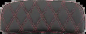 Drag Specialtys ブラック レッド ステッチ ビニール チョップド ツアー パック パッド ハーレー用 Drag Specialties Black Red Stitched Vinyl Chopped Tour Pack Pad for Harley 【並行輸入品】