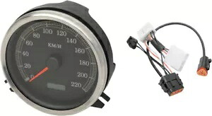 ドラッグ スペシャリティーズ KMH Speedo スピードメーター & ハーネス 1998 ハーレー ダイナ ツーリング Drag Specialties KMH Speedo Speedometer & Harness 1998 Harley Dyna Touring 【並行輸入品】