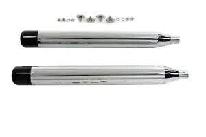 ワイアット ガトリング クローム ブラック ホローポイント マフラーセット 95-16 ハーレー ツーリング FLT Wyatt Gatling Chrome Black Hollow Point Muffler Set 95-16 Harley Touring FLT 【並行輸入品】