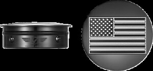 Figurati Designs B&W USA フラッグ ブラック スイングアーム カバー 1980-2022 ハーレーダビッドソン Figurati Designs B&W USA Flag Black Swingarm Covers 1980-2022 Harley Davidson 【並行輸入品】