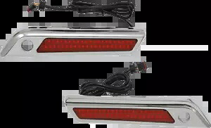 カスタム ダイナミクス クローム サドルバッグ ヒンジ LED ライト 2014-2022 ハーレー ツーリング Custom Dynamics Chrome Saddlebag Hinge LED Lights 2014-2022 Harley Touring 【並行輸入品】