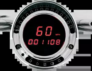 Dakota デジタル Big Dog オートバイ直接プラグイン赤色 LED スピードメーター Speedo Dakota Digital Big Dog Motorcycle Direct Plug in Red LED Speedometer Speedo 【並行輸入品】