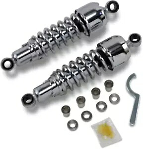 Drag Specialty クローム 12.5 インチ標準リアショックは 1979-03 ハーレー スポーツスターに適合します。 Drag Specialties Chrome 12.5\