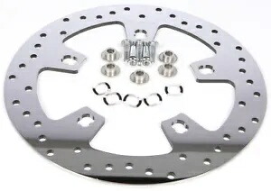 ハードドライブ ポリッシュ フロント ドリルド フローティング ブレーキ ローター 14-19 ハーレー ツーリング FLHX Harddrive Polished Front Drilled Floating Brake Rotor 14-19 Harley Touring FLHX 【並行輸入品】