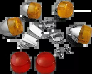 Chris Products コンプリート ウインカー キット 1973-1985 ハーレー スポーツスター ダイナ用 Chris Products Complete Turn Signal Kit for 1973-1985 Harley Sportster Dyna 【並行輸入品】