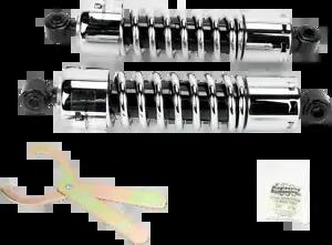 プログレッシブサスペンション 12.5 インチ クローム 412 リアショック 1991-2017 ハーレー ダイナに適合 Progressive Suspension 12.5\