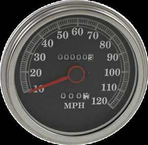 ドラッグスペシャリティーズ 5インチ ブラック スピードメーター Speedo 1984-1990 ハーレー ソフテイル FXWG FXST Drag Specialties 5\