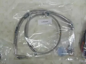 LA チョッパーズ 編組ハンドルバー ケーブル キット 08-13 ツーリング NON-ABS ミニ エイプ クラッチなし LA Choppers Braided Handlebar Cable Kit 08-13 Touring NON-ABS Mini Ape NO CLUTCH 【並行輸入品】